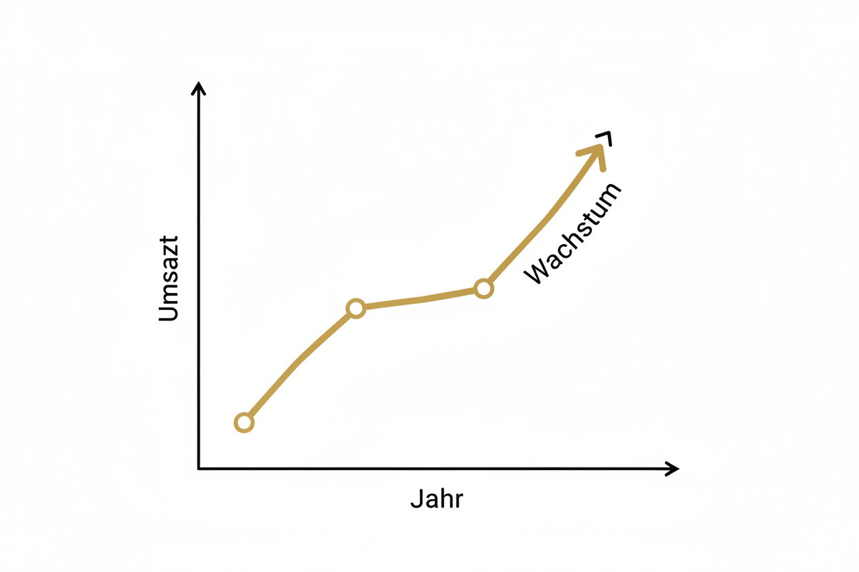 Wachstumsdiagramm auf Deutsch